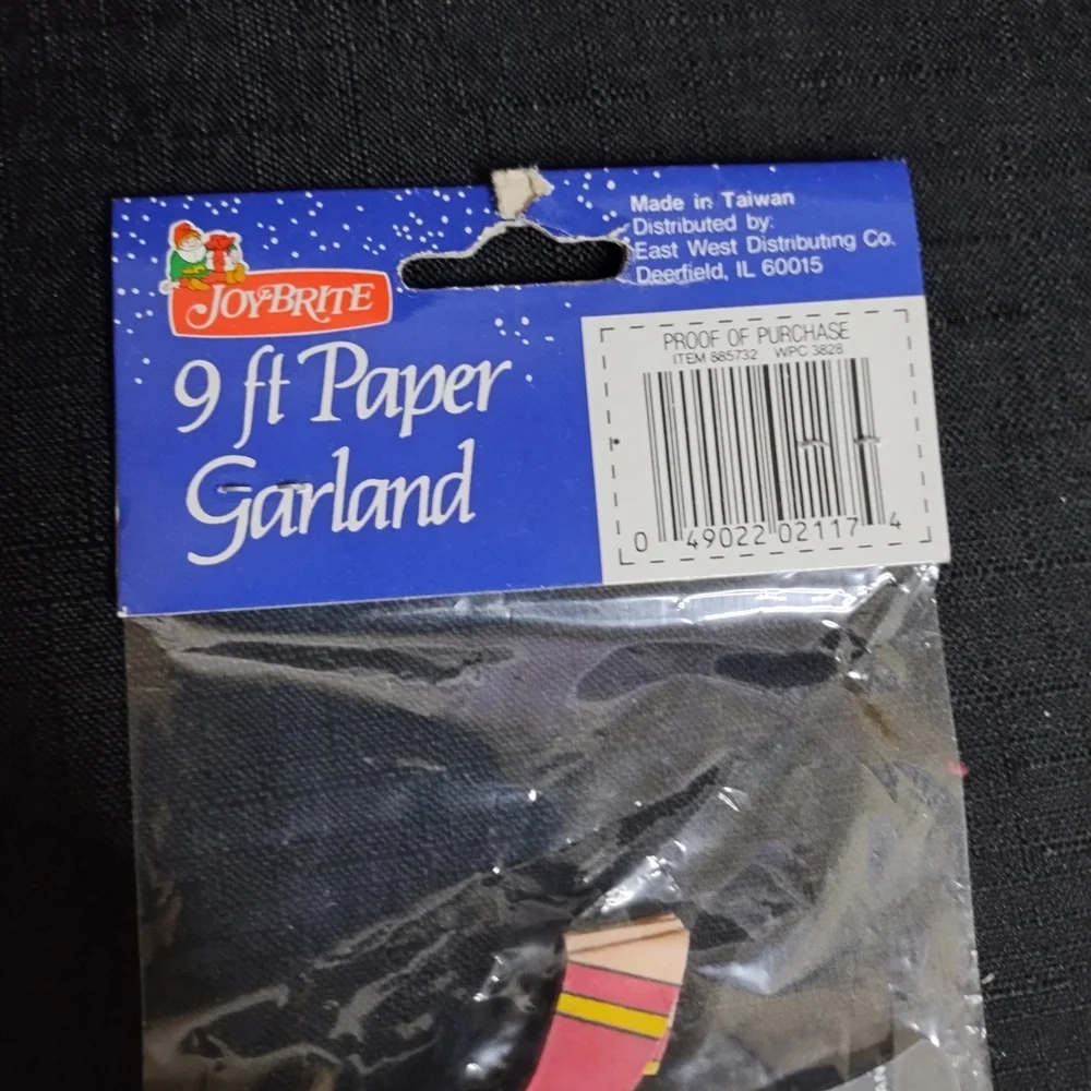 Set Of 2 Vintage 9ft Joy Brite Paper Toy Soldier Christmas Holiday Garland NIB